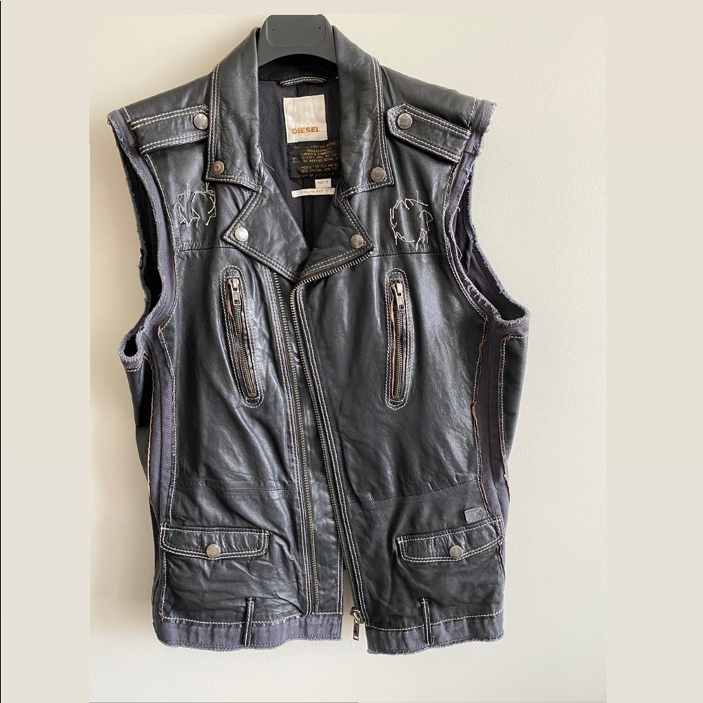 Diesel leather vest - Men size Medium